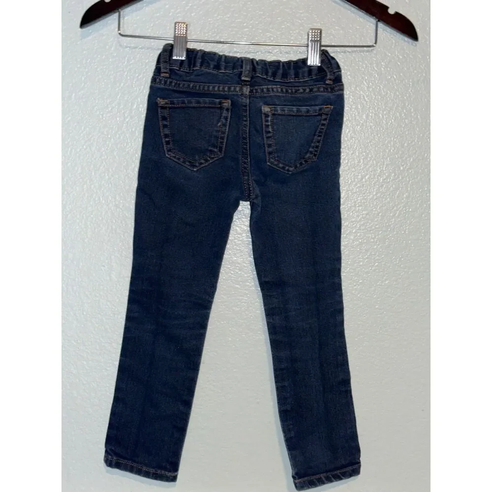 The Children's Place Girls Dark Wash Super Skinny Jeans Size 5T Stretch NO FLAWS